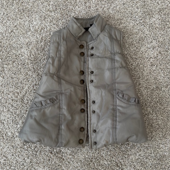 Calvin Klein Jeans toddler girl neutral olive green Puffer Vest 3T - Picture 1 of 11